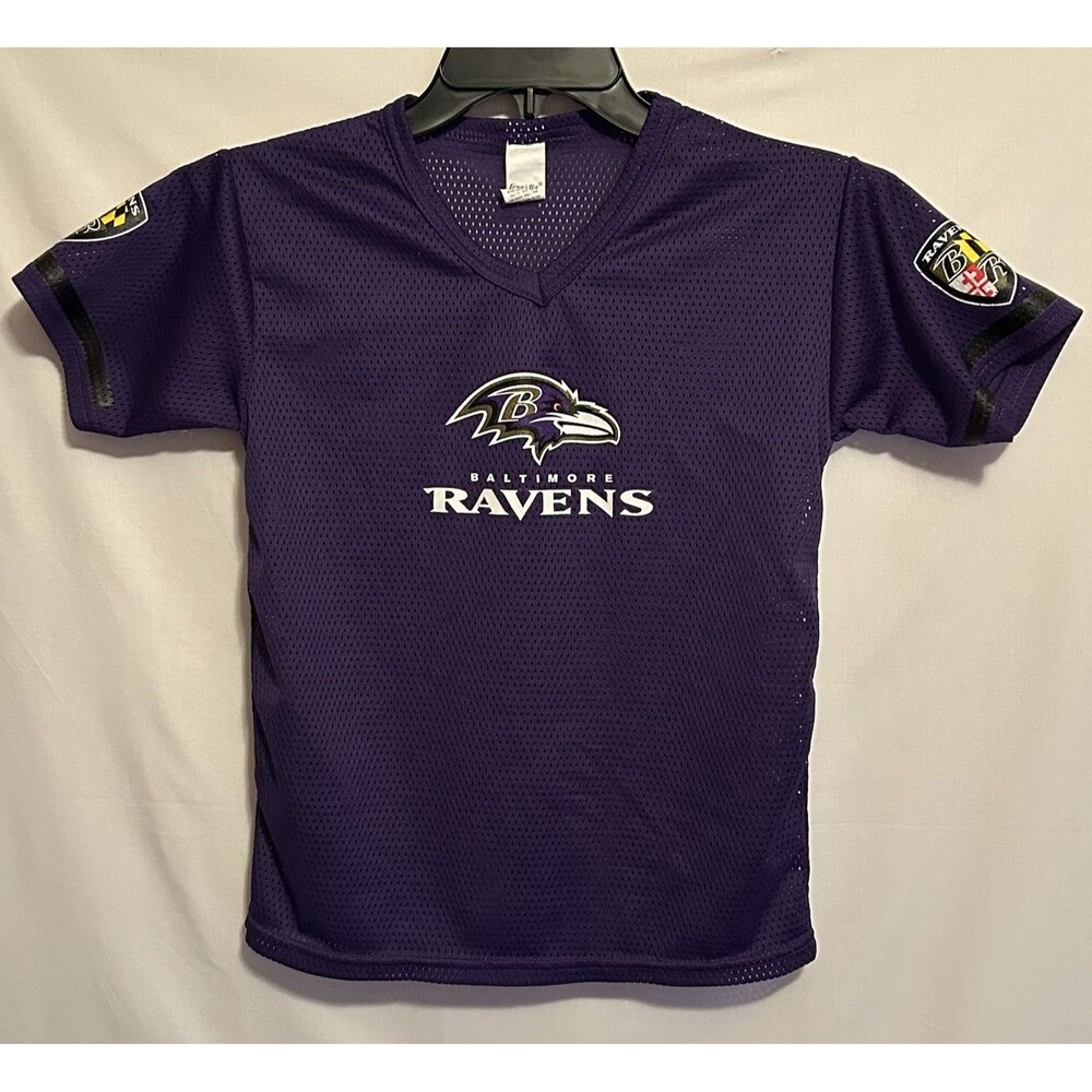Baltimore Ravens Youth Football Jersey Purple Mesh Size Medium NFL Fan Apparel